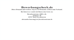 Desktop Screenshot of bewerbungscheck.de